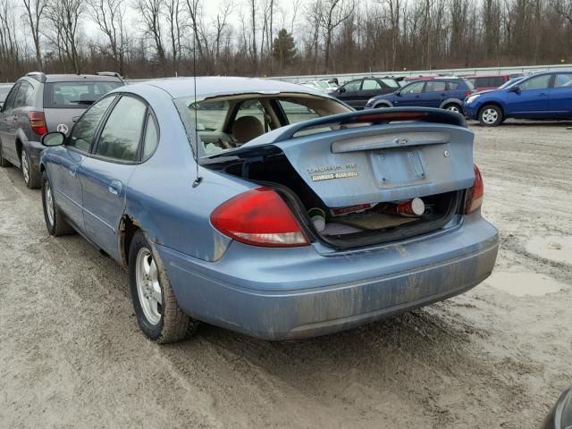 1FAFP53U07A213252 - 2007 FORD TAURUS SE BLUE photo 3