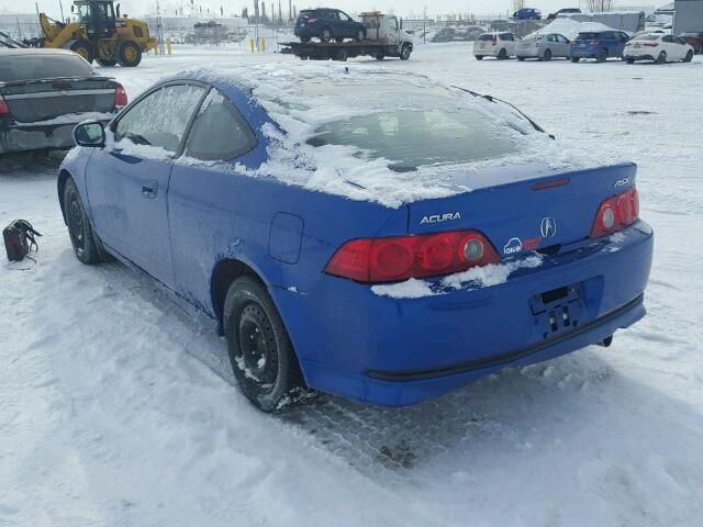 JH4DC538X5S802993 - 2005 ACURA RSX BLUE photo 3