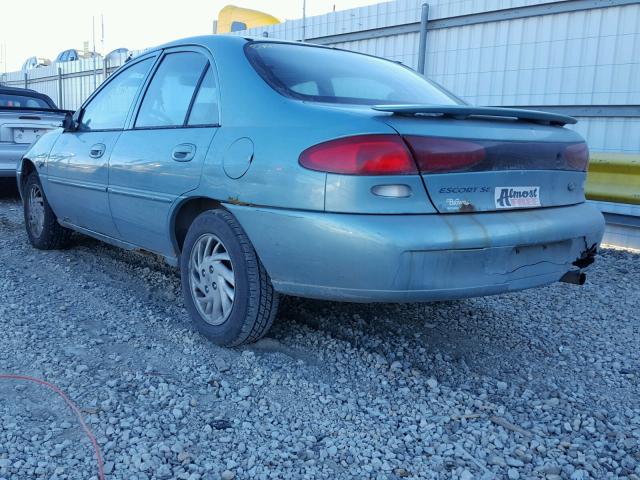 1FAFP13P2WW198919 - 1998 FORD ESCORT SE GREEN photo 3