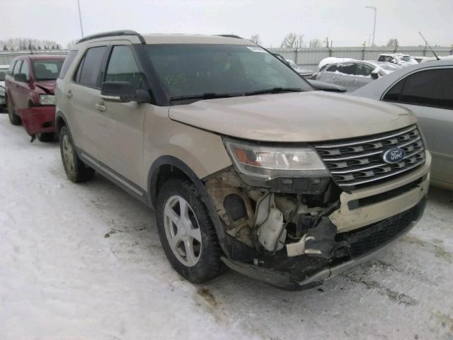 1FM5K8DH5HGA13825 - 2017 FORD EXPLORER X GOLD photo 1