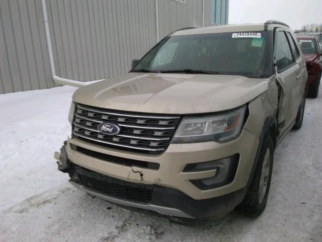 1FM5K8DH5HGA13825 - 2017 FORD EXPLORER X GOLD photo 2