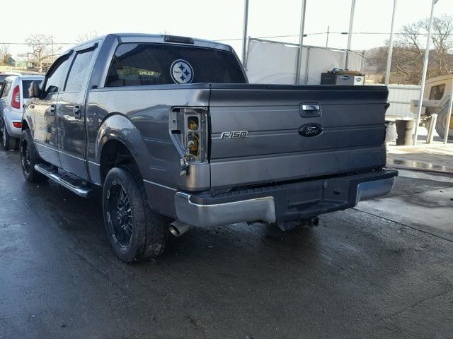 1FTEW1C83AFD71597 - 2010 FORD F150 SUPER GRAY photo 3