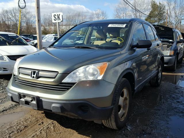 JHLRE48308C047394 - 2008 HONDA CR-V LX GREEN photo 2