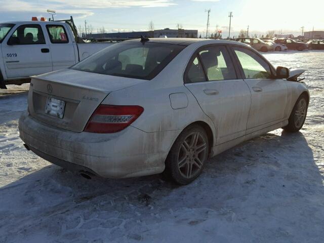 WDDGF87X69F268713 - 2009 MERCEDES-BENZ C 350 4MAT WHITE photo 4