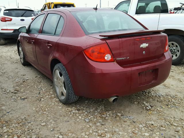 1G1AT58H297102867 - 2009 CHEVROLET COBALT LT MAROON photo 3