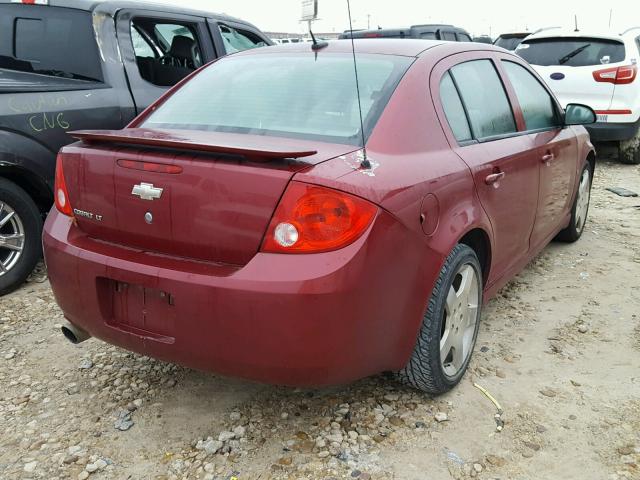 1G1AT58H297102867 - 2009 CHEVROLET COBALT LT MAROON photo 4