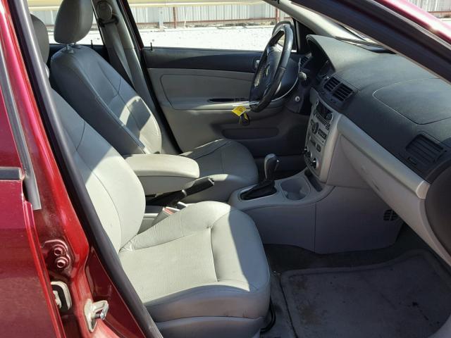 1G1AT58H297102867 - 2009 CHEVROLET COBALT LT MAROON photo 5