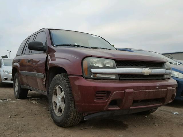 1GNDS13S042349367 - 2004 CHEVROLET TRAILBLAZE MAROON photo 1