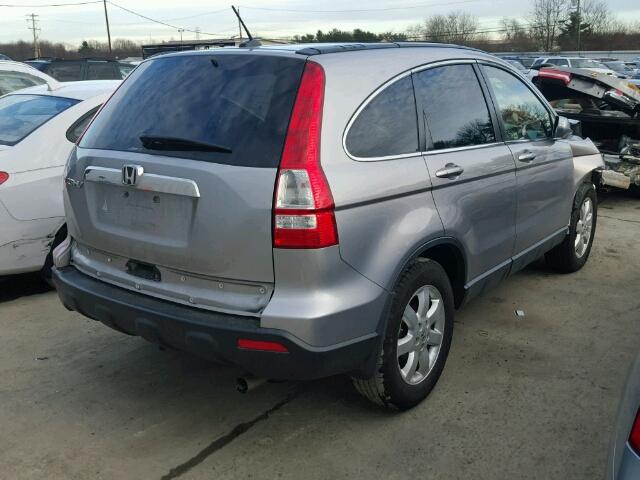 JHLRE48728C035878 - 2008 HONDA CR-V EXL SILVER photo 4