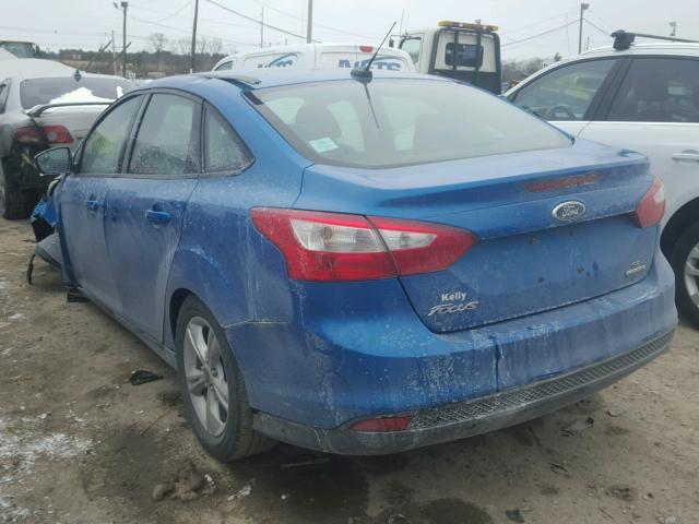 1FADP3F23EL200518 - 2014 FORD FOCUS SE BLUE photo 3