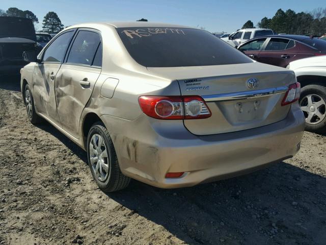 JTDBU4EE0B9132702 - 2011 TOYOTA COROLLA BA GOLD photo 3