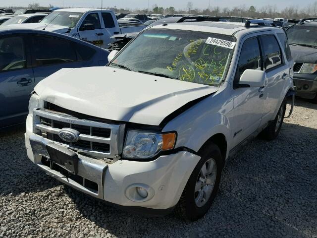 1FMCU4K38AKC62804 - 2010 FORD ESCAPE HYB WHITE photo 2