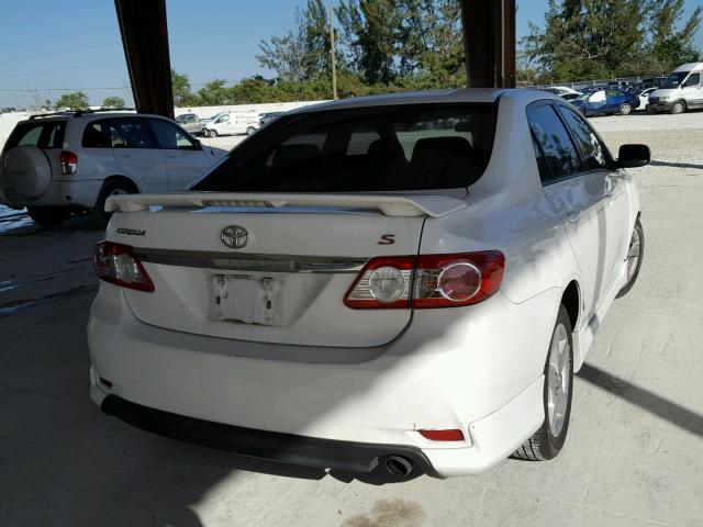 2T1BU4EE5BC637662 - 2011 TOYOTA COROLLA BA WHITE photo 4