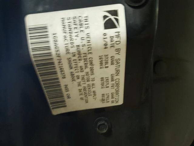 1G8AG52F74Z166378 - 2004 SATURN ION LEVEL CHARCOAL photo 10