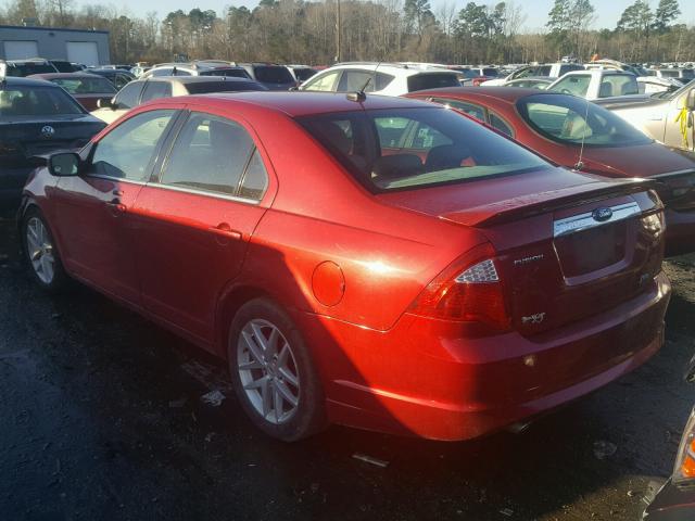 3FAHP0JG0AR287311 - 2010 FORD FUSION SEL RED photo 3