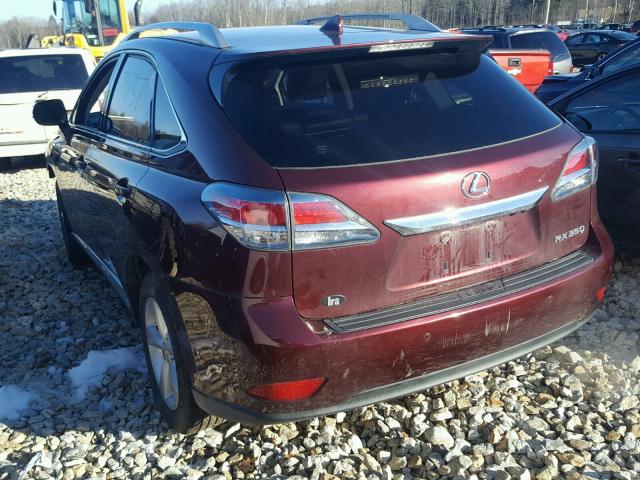 JTJBK1BA5F2480092 - 2015 LEXUS RX 350 RED photo 3