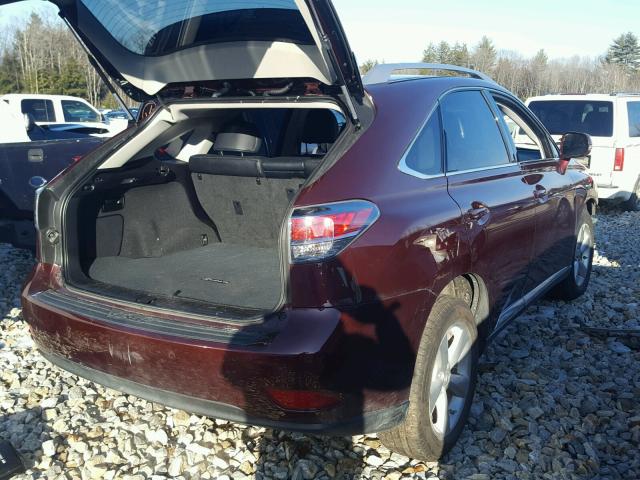 JTJBK1BA5F2480092 - 2015 LEXUS RX 350 RED photo 4