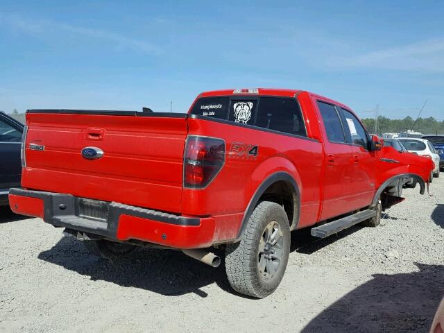 1FTFW1ET6DKF90832 - 2013 FORD F150 SUPER RED photo 4