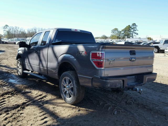 1FTFX1CF8EKF51350 - 2014 FORD F150 SUPER GRAY photo 3