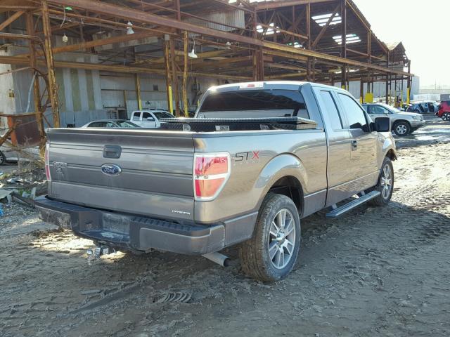 1FTFX1CF8EKF51350 - 2014 FORD F150 SUPER GRAY photo 4