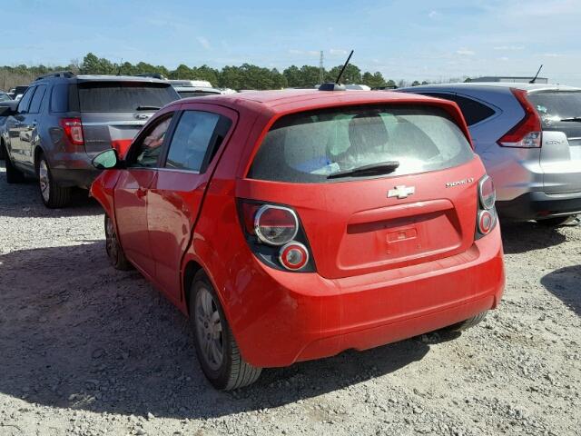 1G1JC6SH9F4124134 - 2015 CHEVROLET SONIC LT RED photo 3