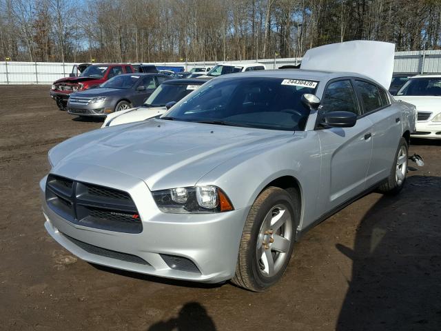 2C3CDXAG9EH282877 - 2014 DODGE CHARGER PO SILVER photo 2