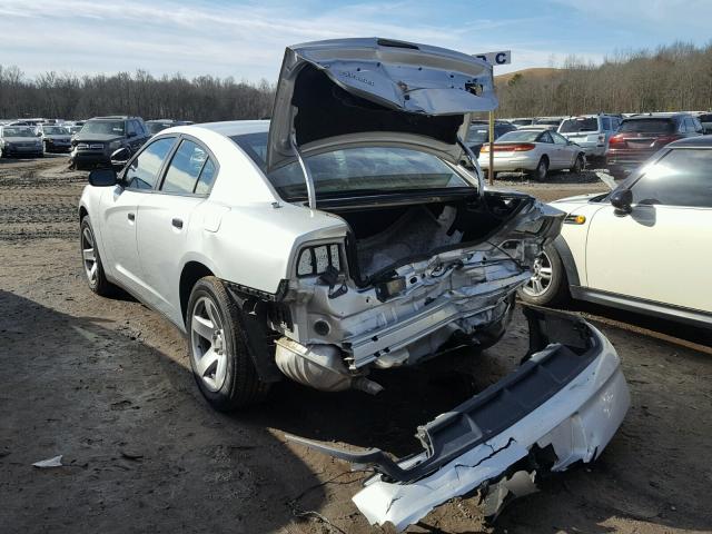 2C3CDXAG9EH282877 - 2014 DODGE CHARGER PO SILVER photo 3