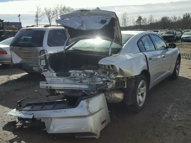 2C3CDXAG9EH282877 - 2014 DODGE CHARGER PO SILVER photo 4