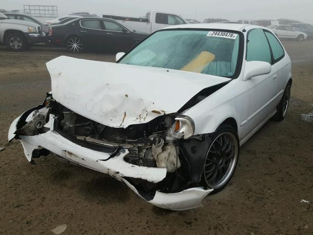 2HGEJ6422XH107883 - 1999 HONDA CIVIC CX WHITE photo 2