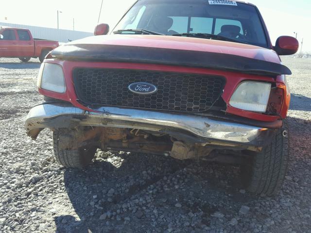 1FTRX17242NA14411 - 2002 FORD F150 RED photo 9