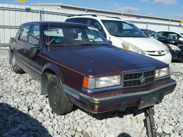 1B3XC56R1MD225875 - 1991 DODGE DYNASTY LE RED photo 1