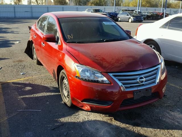 3N1AB7AP6DL762117 - 2013 NISSAN SENTRA S RED photo 1