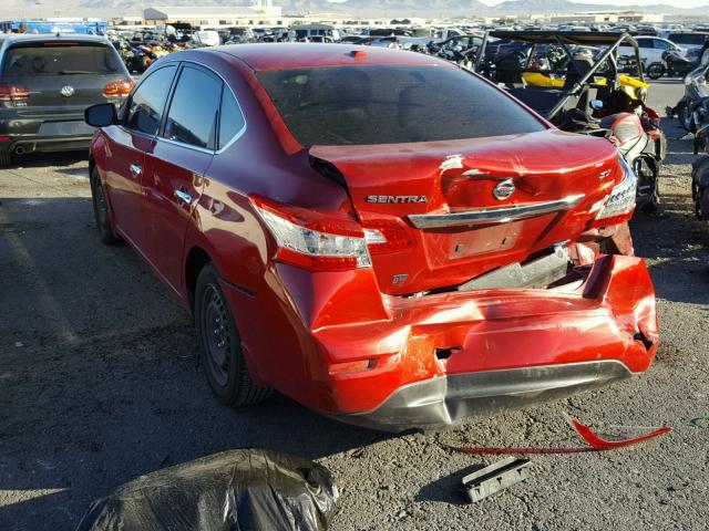 3N1AB7AP6DL762117 - 2013 NISSAN SENTRA S RED photo 3