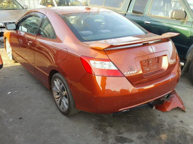 2HGFG215X9H702820 - 2009 HONDA CIVIC SI ORANGE photo 3