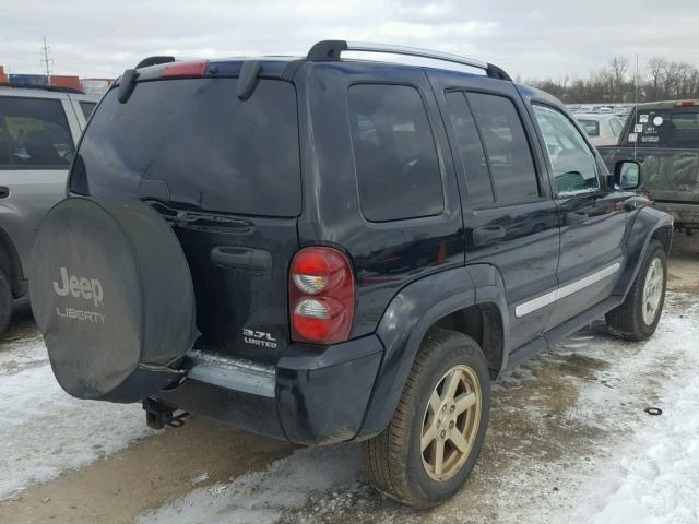 1J4GL58KX6W130893 - 2006 JEEP LIBERTY LI BLACK photo 4