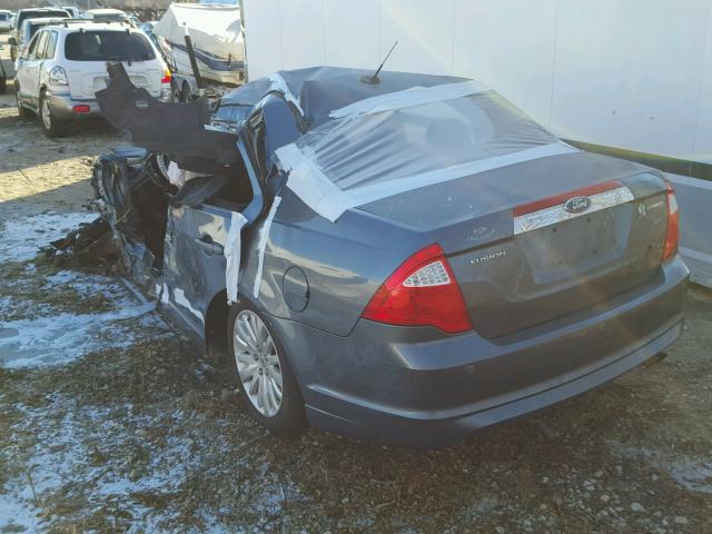 3FADP0L3XBR237039 - 2011 FORD FUSION HYB BLUE photo 3