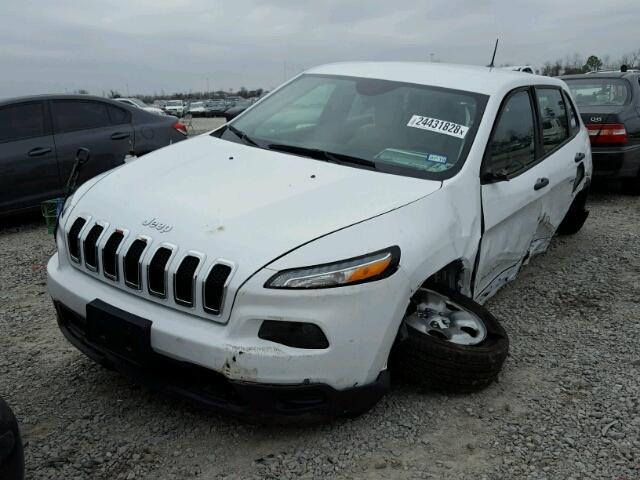 1C4PJLAB4HW667739 - 2017 JEEP CHEROKEE S WHITE photo 2