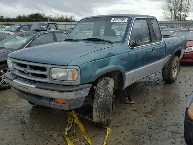 4F4DR17X6RTM34796 - 1994 MAZDA B4000 CAB GREEN photo 2