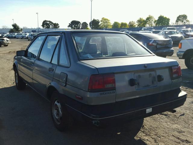 1Y1SK5145HZ078276 - 1987 CHEVROLET NOVA BLUE photo 3