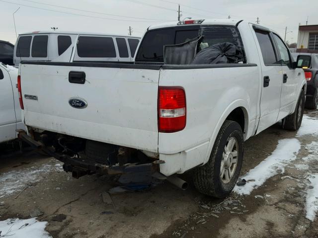 1FTPW12584FA02738 - 2004 FORD F150 SUPER WHITE photo 4