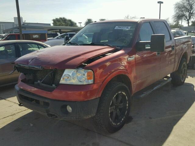 1FTPW14508FC05593 - 2008 FORD F150 SUPER RED photo 2