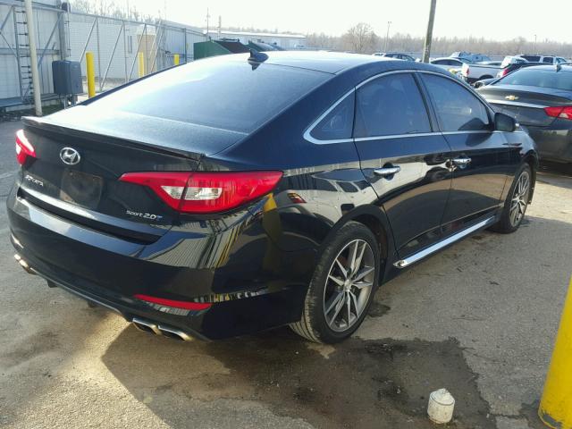 5NPE34AB3FH240630 - 2015 HYUNDAI SONATA SPO BLACK photo 4