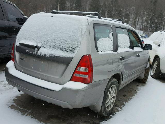 JF1SG67685H714443 - 2005 SUBARU FORESTER 2 GRAY photo 4