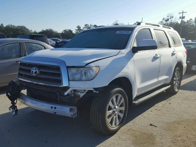 5TDZY5G18BS034764 - 2011 TOYOTA SEQUOIA SR WHITE photo 2