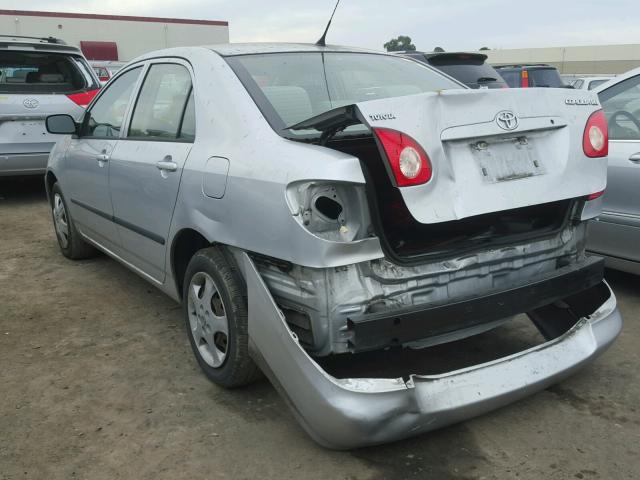 1NXBR32E85Z469681 - 2005 TOYOTA COROLLA CE SILVER photo 3