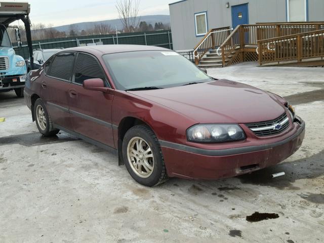 2G1WF52E029147371 - 2002 CHEVROLET IMPALA BURGUNDY photo 1