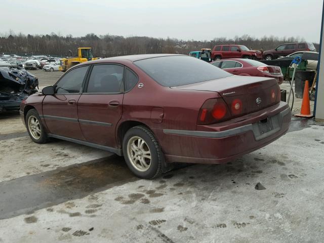 2G1WF52E029147371 - 2002 CHEVROLET IMPALA BURGUNDY photo 3