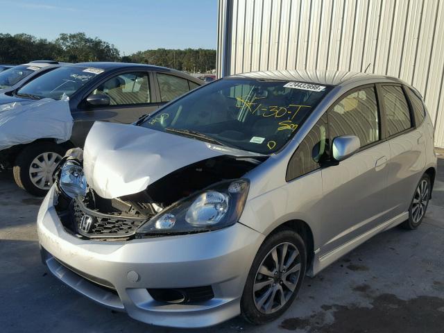 JHMGE8H53CS003514 - 2012 HONDA FIT SPORT SILVER photo 2