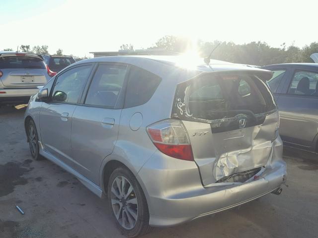 JHMGE8H53CS003514 - 2012 HONDA FIT SPORT SILVER photo 3