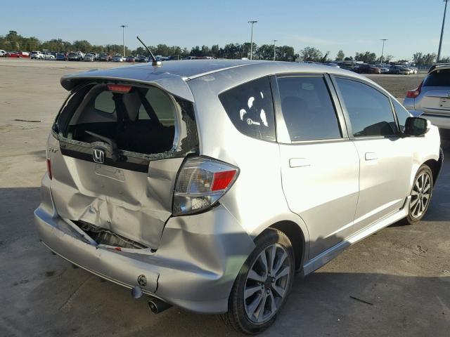 JHMGE8H53CS003514 - 2012 HONDA FIT SPORT SILVER photo 4